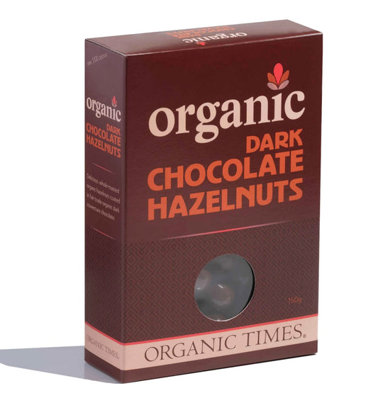 Organic dark chocolate hazelnuts