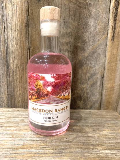 Macedon Ranges Handcrafted-Locally distilled and bottled Pink Gin