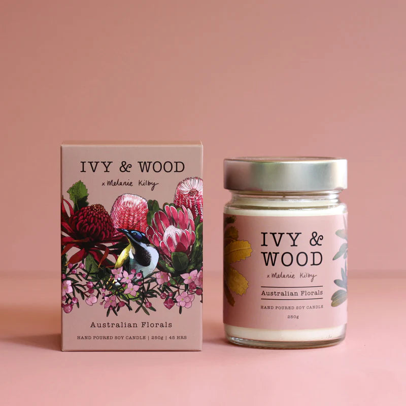 Ivy & Wood The Entire Australiana coconut soy wax candle collection