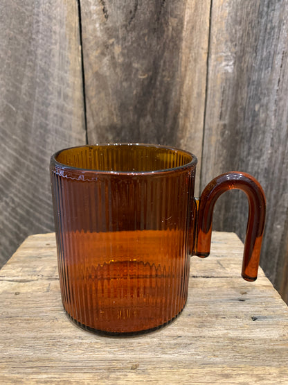 Archer ribbed glass cup