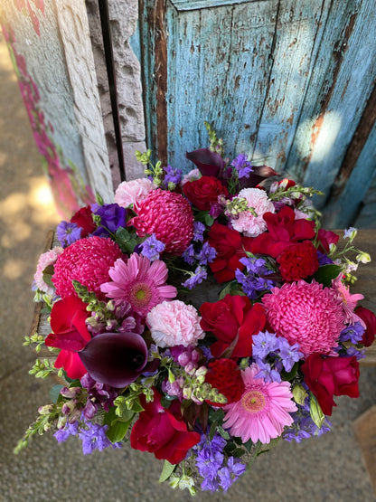 Cranberry -fresh floral Wreath Arrangement