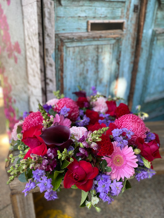 Cranberry -fresh floral Wreath Arrangement